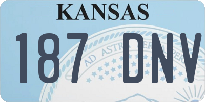 KS license plate 187DNV