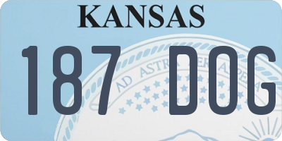 KS license plate 187DOG