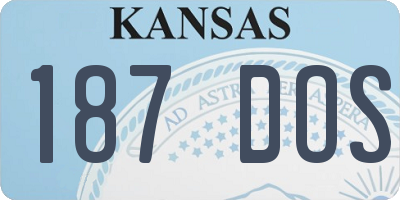 KS license plate 187DOS