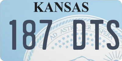 KS license plate 187DTS