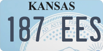 KS license plate 187EES