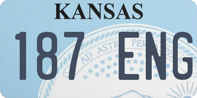 KS license plate 187ENG