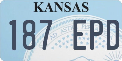 KS license plate 187EPD