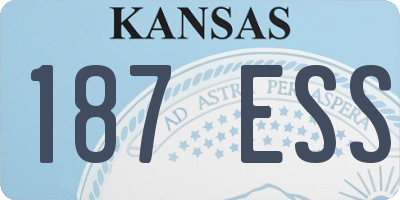 KS license plate 187ESS