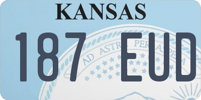 KS license plate 187EUD