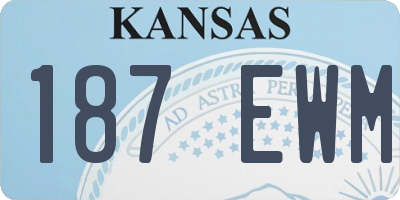 KS license plate 187EWM