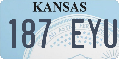 KS license plate 187EYU