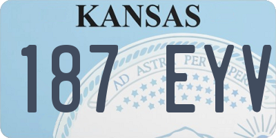 KS license plate 187EYV