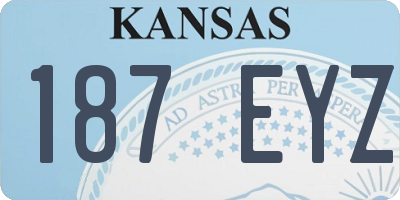 KS license plate 187EYZ