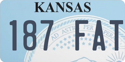 KS license plate 187FAT