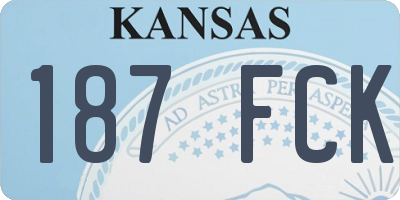 KS license plate 187FCK