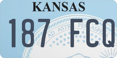 KS license plate 187FCQ