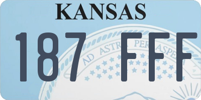 KS license plate 187FFF