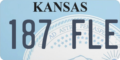 KS license plate 187FLE
