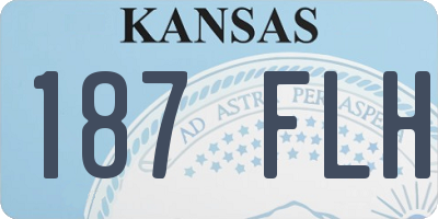 KS license plate 187FLH