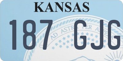 KS license plate 187GJG