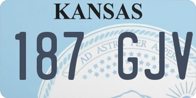 KS license plate 187GJV