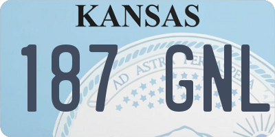 KS license plate 187GNL