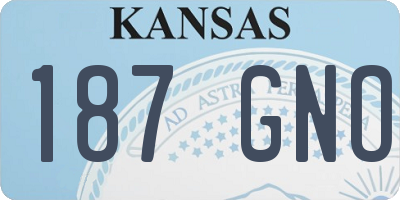 KS license plate 187GNO