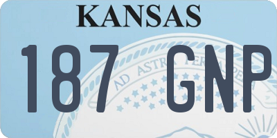 KS license plate 187GNP