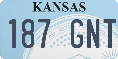 KS license plate 187GNT