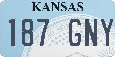 KS license plate 187GNY
