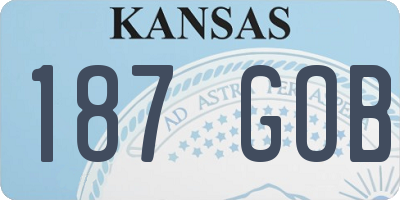 KS license plate 187GOB