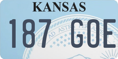 KS license plate 187GOE