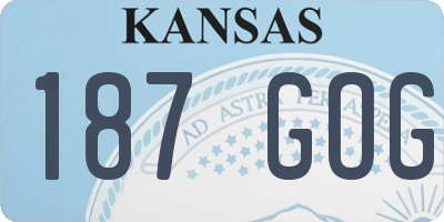 KS license plate 187GOG