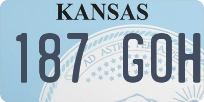 KS license plate 187GOH