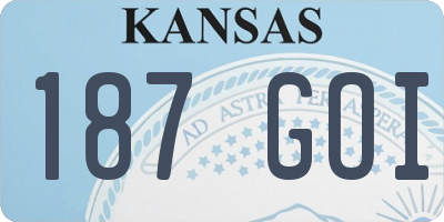 KS license plate 187GOI