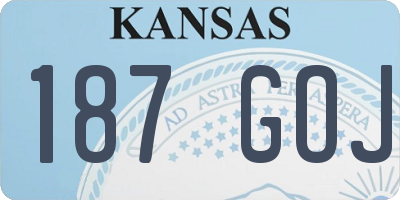 KS license plate 187GOJ