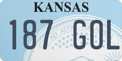 KS license plate 187GOL