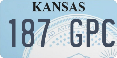 KS license plate 187GPC