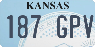 KS license plate 187GPV
