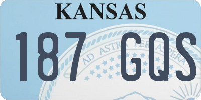 KS license plate 187GQS