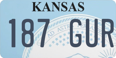 KS license plate 187GUR
