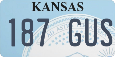 KS license plate 187GUS