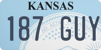 KS license plate 187GUY