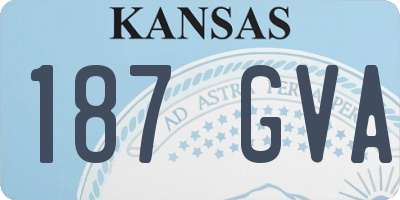 KS license plate 187GVA