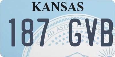 KS license plate 187GVB