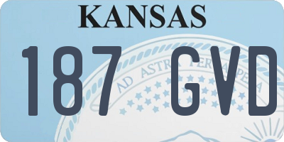 KS license plate 187GVD