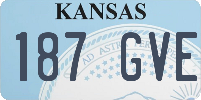 KS license plate 187GVE