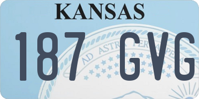KS license plate 187GVG