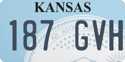 KS license plate 187GVH