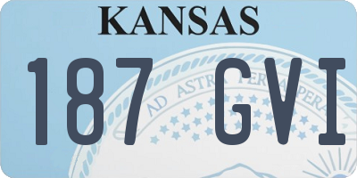 KS license plate 187GVI