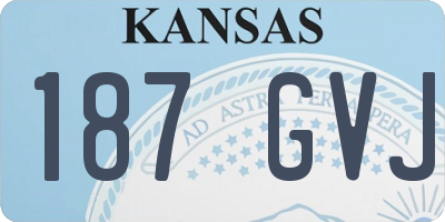 KS license plate 187GVJ