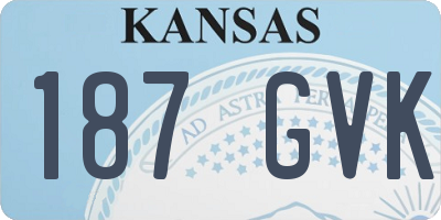 KS license plate 187GVK