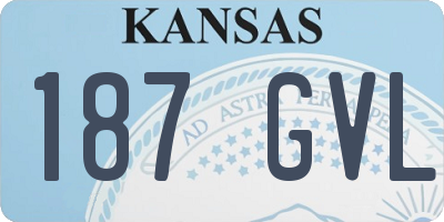 KS license plate 187GVL