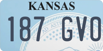 KS license plate 187GVO